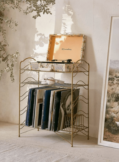 Vinyl record storage ideas - wire rack