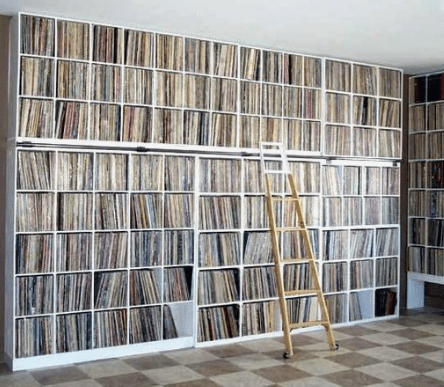 Wall storage for vinyl records