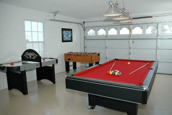 Garage party room ideas - game room