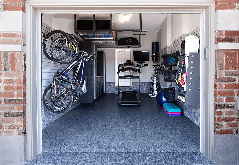 Home gym idea for garage